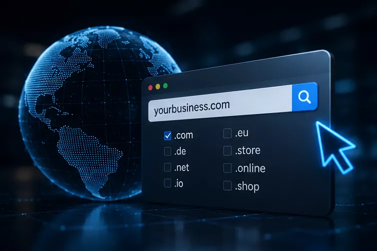 Professionelle Domainregistrierung und Einrichtung moderner Unternehmenswebsites mit zuverlässiger technischer Infrastruktur.