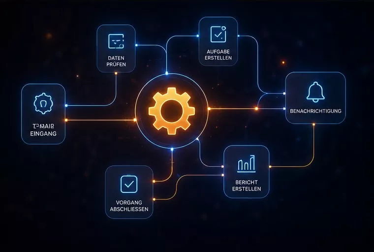 Automatisierte digitale Workflows zur Optimierung von Geschäftsprozessen und effizienteren Unternehmensabläufen.
